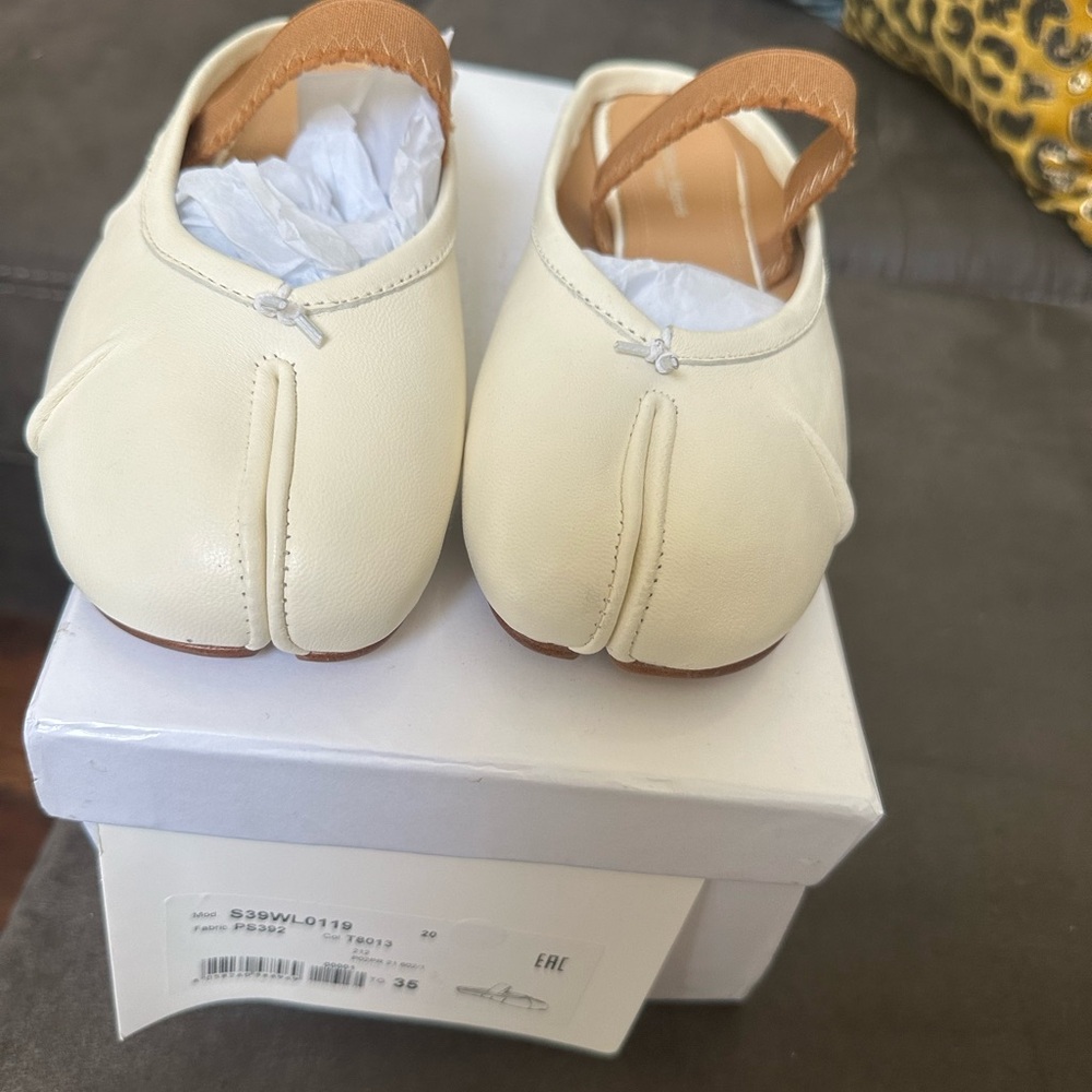 Maison Martin Margiela Cream Leather Mules